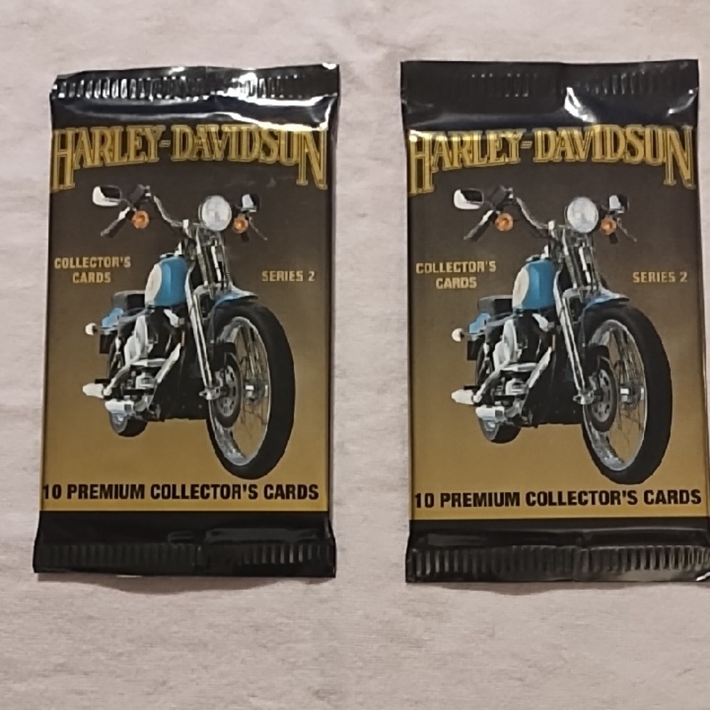 Harley-Davidson Series 2 Collector's Cards - Black and Gold Sealed 2 Packs